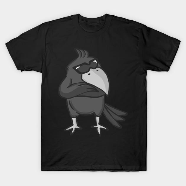 Raven bird crow jackdaw jay hooded crow cute T-Shirt by KK-Royal